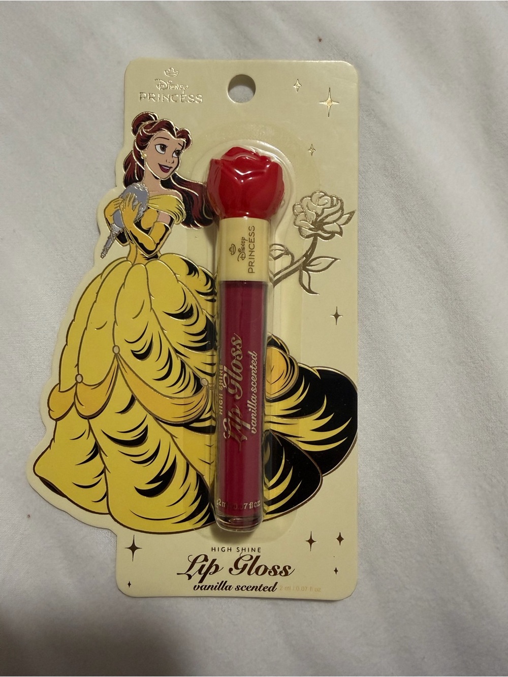 Disney Princess Belle High Shine Lip Gloss Vanilla Scented New